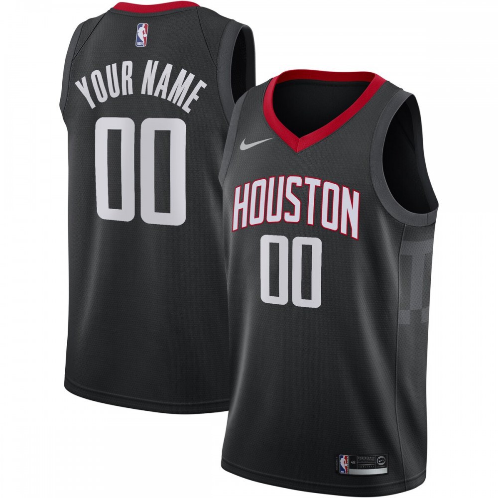 Houston Rockets Swingman Custom Jersey Black - Statement Edition-Pro Kit Vault | Brand New 26/27 Sports Jerseys